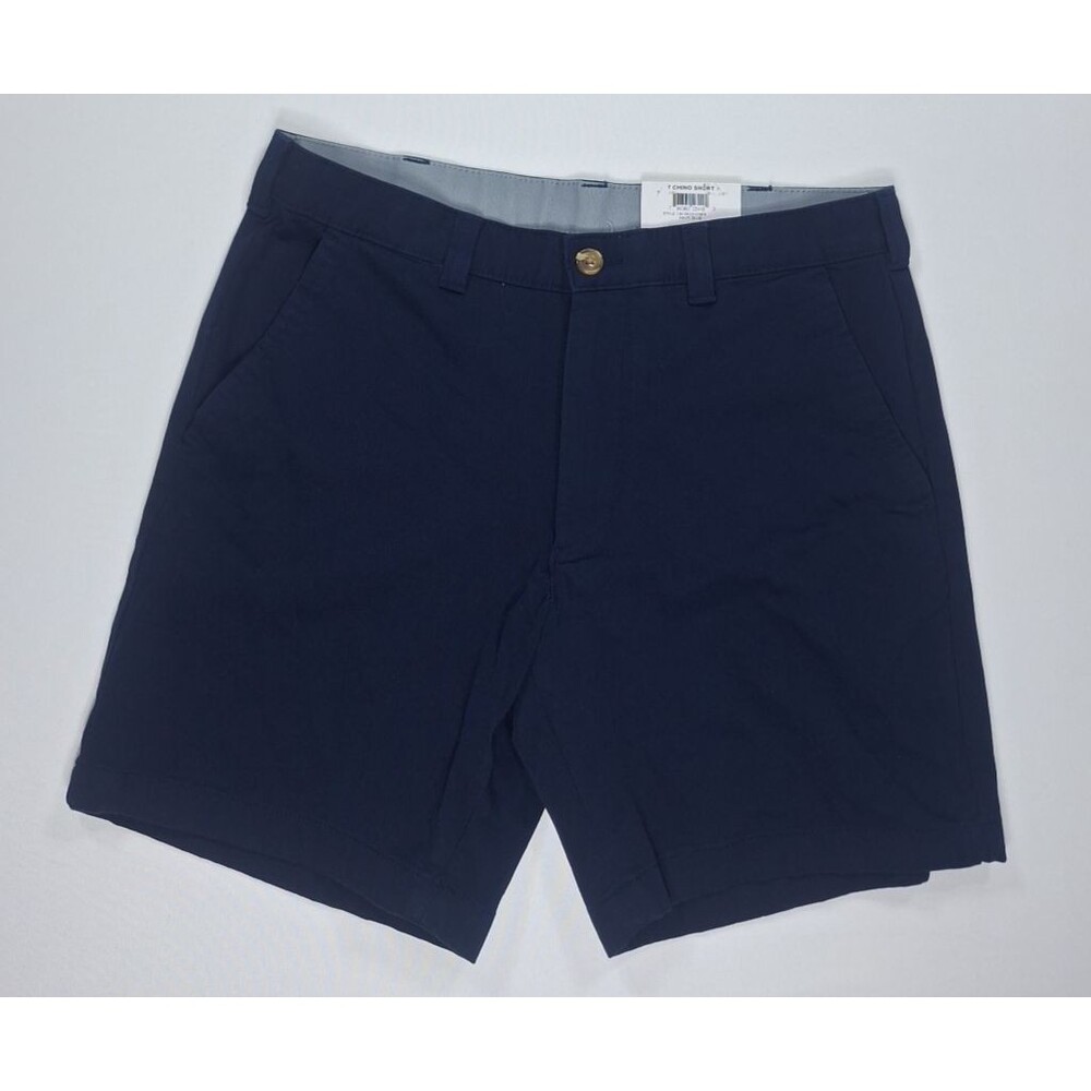 Club Room Men's 30w Navy Blue Chino Shorts 4 Way Stretch 7 Inch Inseam